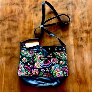 Vera Bradley faux leather crossbody -petal paisley